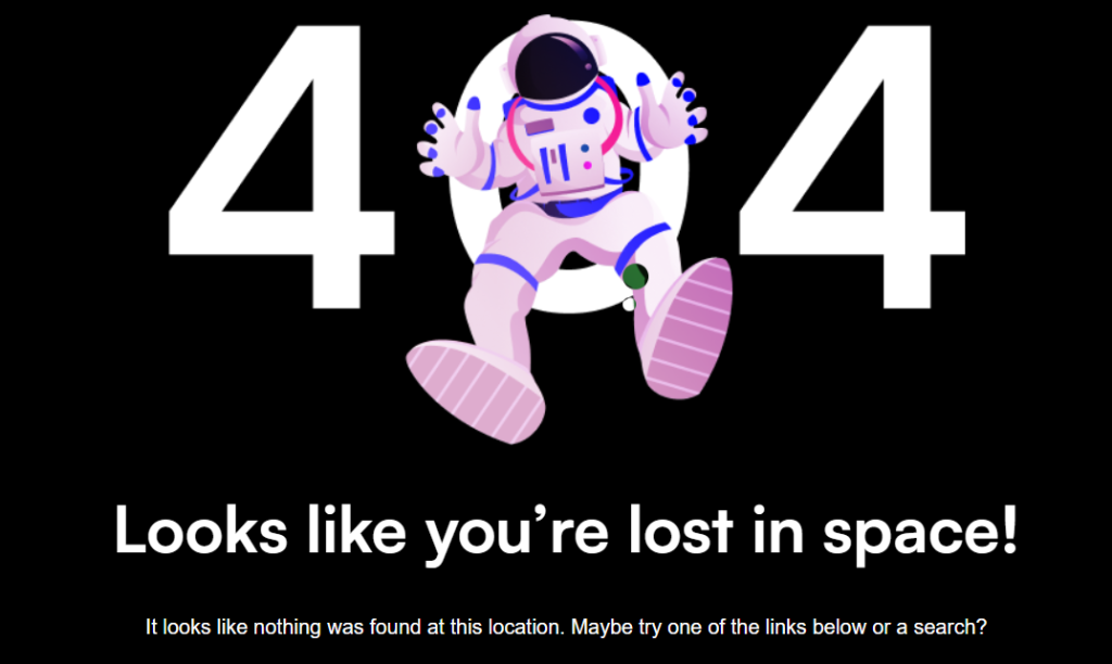 404 error page