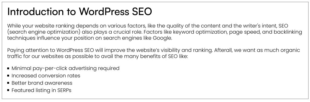 Introduction to WordPress SEO